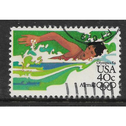USA 1983 OLYMPIC GAMES LOS ANGELES 40c SWIMMING SG A2024 FINE USED#3
