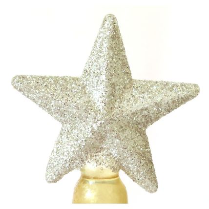 Golden Christmas Tree LED with Star on the Top Glass Decoration 24 CM