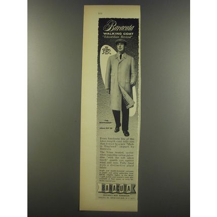 1956 Baracuta Coat Ad - Baracuta Walking Coat Edwardian Revival