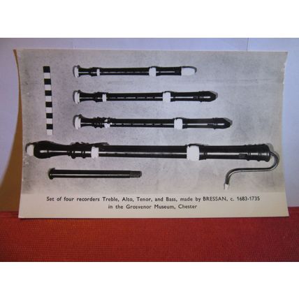 17/18th C. MUSIC RECORDERS, THE GROSVENOR MUSEUM, CHESTER, unused postcard RP #