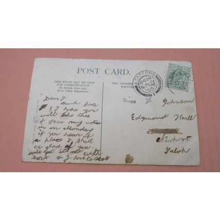 1905 fr Wrench Postcard - Lichfield Cathedral Nave, Staffordshire