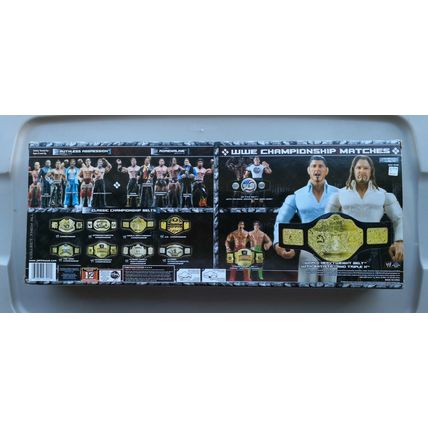 wwe wwf ljn classic superstars championship belt w/batista & triple h figures