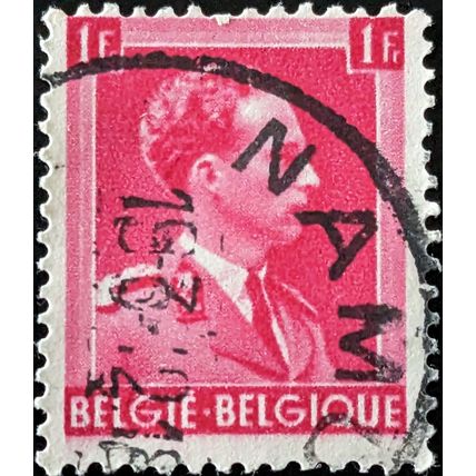 STAMP BELGIUM SG747 1941 1Fr King Leopold III Used