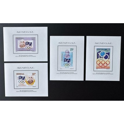 Sénégal 1994Mi.(Bl.)1342-1345 100e anniversaire Congrès Jeux Olympiques
