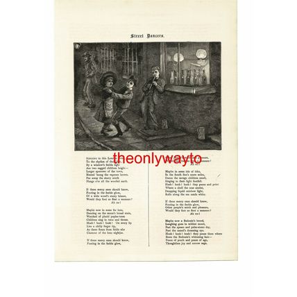 Street Dancers, Illustrated Poetry, W B Yeats, Book Illustration (Print), 1890