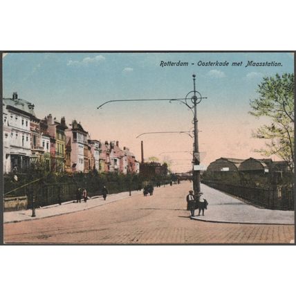 Oosterkade met Maasstation, Rotterdam, 1918 - Emil Pinkau Briefkaart