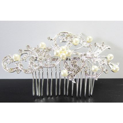 Bulk Buy Hair Clips Accessories x5 Crystal Rhinestone Barette Comb Diamante