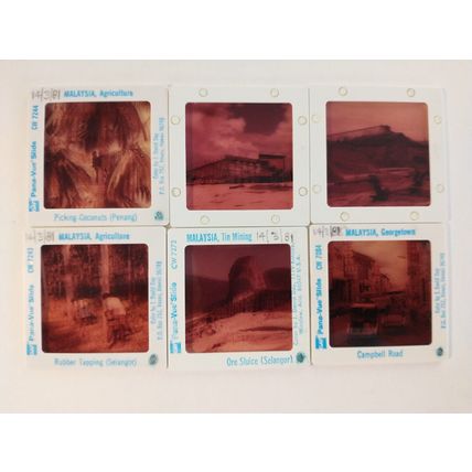 Vintage 35mm Film Slides, Mining & Engineering Malaysia x6 Job Lot