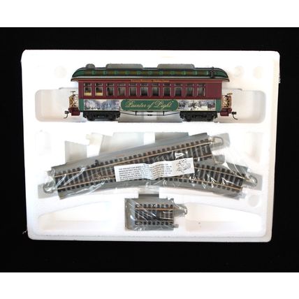 Thomas Kinkade Xmas Express Hawthorne Village Train Painter of Light Car & Track