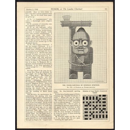 WOOD-CARVINGS OF M’BONGO M’BONGO 1934 J.L. Carstairs 10 PUNCH CARTOON PAGES