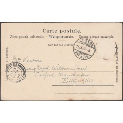 Luzern und die Alpen, 1903 - Photoglob AK