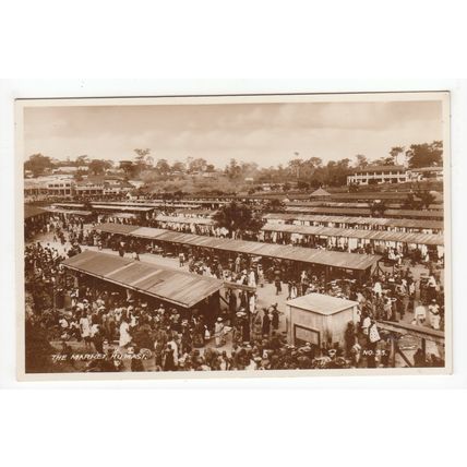 The Market Kumasi Postcard Gold Coast Ghana Africa