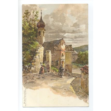ft1588 - Eisackthal , South Tyrol , Italy - postcard early Chromlitho