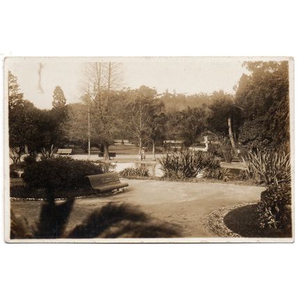 REAL PHOTOGRAPHIC POSTCARD OF PRADO PARK MONTEVIDEO URUGUAY (4208)