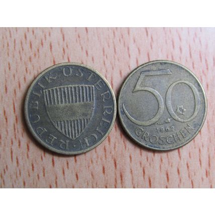 Austria 1962 50 Groschen Coin