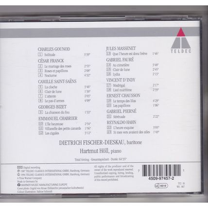 Bizet, Faure, Franck,Saint-Saens. Melodies Romantiques. Fischer -Dieskau /Holl.