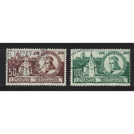 Vatican Saint Casimir patron saint of Lithuania 2v 1959 Canc SG#306-307