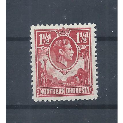 Northern Rhodesia Stamps 1938 George VI 1 1/2d carmine-red SG 29 CV £50 (AA386)