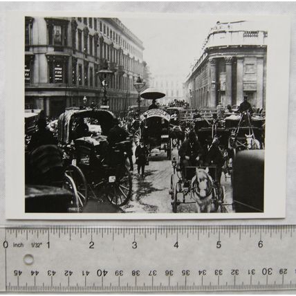 1980s postcard By The Bank of England, London c.1895