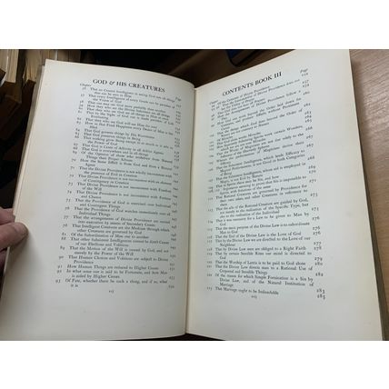 1905 "OF GOD AND HIS CREATURES" ST THOMAS AQUINOS 2.5kg HEAVY ANTIQUE BOOK (P12)