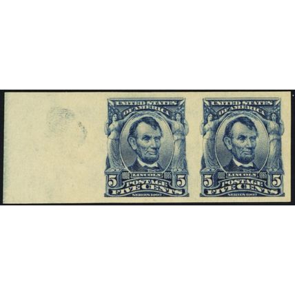 315, Mint XF NH 5¢ Pair - Well Centered - PSAG Graded 90 - Stuart Katz