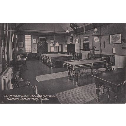 Billiard Room Lloyd Memorial Caxton Seaside Home Kent Old Postcard