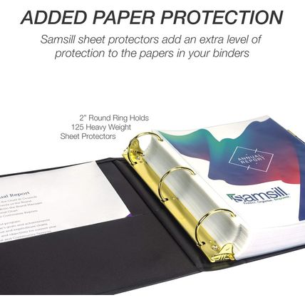 Samsill 15160 Classic Collection Executive Presentation 3 Ring Binder, 2 Inch Br