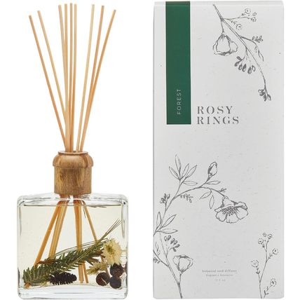 Rosy Rings Botanical Reed Diffuser Forest 13 Ounces - Lasts 6-12 Months, Aromath
