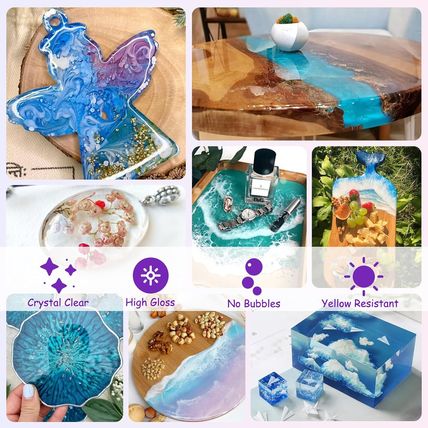 Epoxy Resin 1 Gallon - Clear Epoxy Resin Kit with 20 Pigments and 20 Colors of M