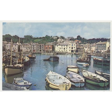 MEVAGISSEY The Harbour Plastichrome Colourpictures P36661 RPPC mid 20th C.