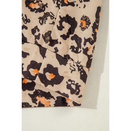 Brown Leopard Bleached Raglan Sleeve Pullover Sweatshirt