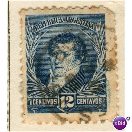 Argentina stamps SG148 - 1892 - Belgrano 12c - used 2