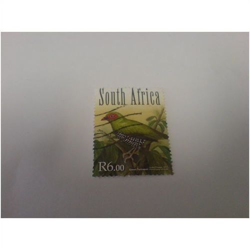 SOUTH AFRICA 2011 green twinspot R6.00 USED