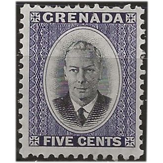 Grenada 1951 SG177 5c Black & Violet Mounted Mint . ..