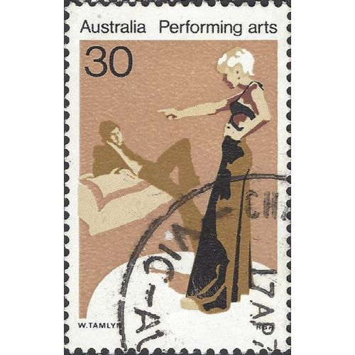 AUSTRALIA, Performing Arts, Drama, brown 1977, 30c, #6