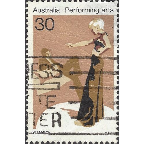 AUSTRALIA, Performing Arts, Drama, brown 1977, 30c, #7