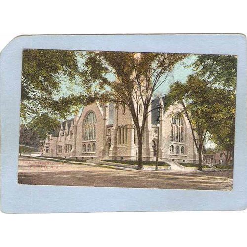 New Jersey Passaic First Reformed Church Street Scene Intersection~3700