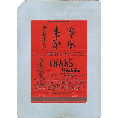 New Jersey Paramus Matchcover Tiki Chan's Waikiki Restaurant Cocktail Loun~99