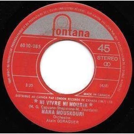 Nana Mouskouri - Fontana # 6010-085 - 7 pouces, 45 tours