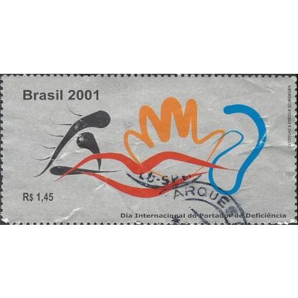 BRAZIL, International Day of People with Disabilities, white 2001, R$1.45