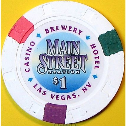 Main Street. $1 Casino Chip. Las Vegas, NV. N55.