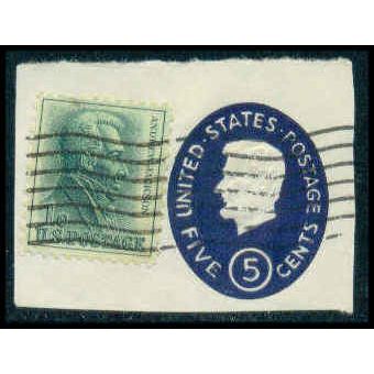 Used U544 5c Abraham Lincoln Fine Cut Square WA3101