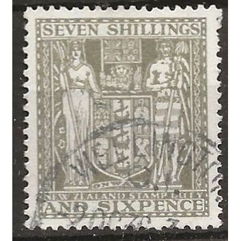 New Zealand 1932 F152 7/6d Olive-Grey Fine Used ..