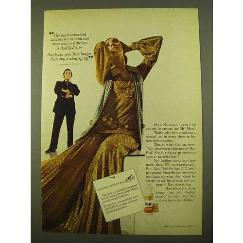 1970 Ban Deodorant Ad - Most Important Accessory