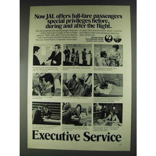 1979 JAL Japan Air Lines Ad - Special Privileges