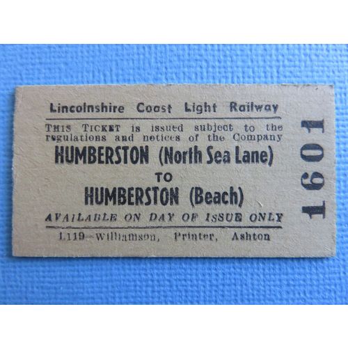 Lincolnshire Coast Light Railway Humberston-Humberston Ticket