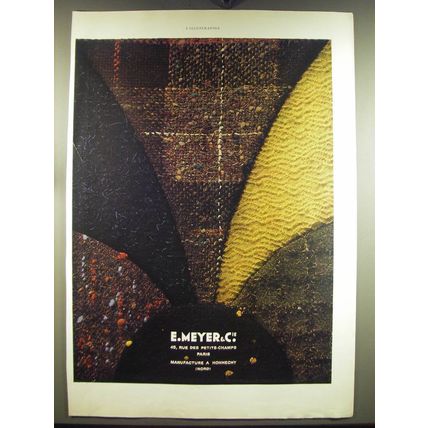 1936 E. Meyer Fabric Ad - in French - E. Meyer & Cie.