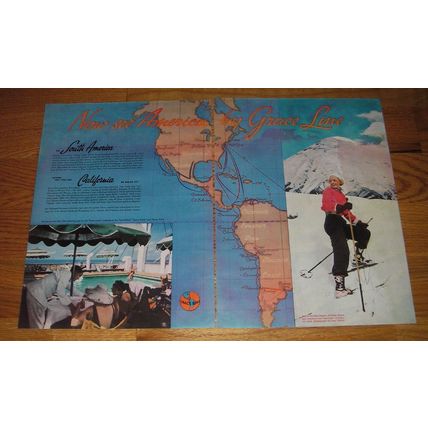1937 Grace Line Cruise Ad - Now see Americas by Grace Line