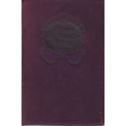 Poems Ella Wheeler Wilcox circa 1900 with purple velvet covers Nimo Hay Mitchell