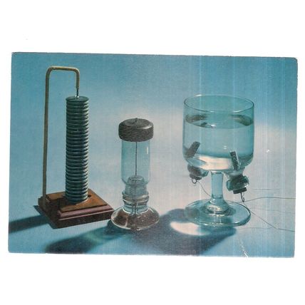 ELECTROLYSIS APPARATUS, unused postcard no 608 by Science Museum 1966